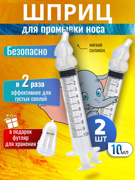 Nasal Irrigator and Nasal Wash Syringe Set (2 Pcs)