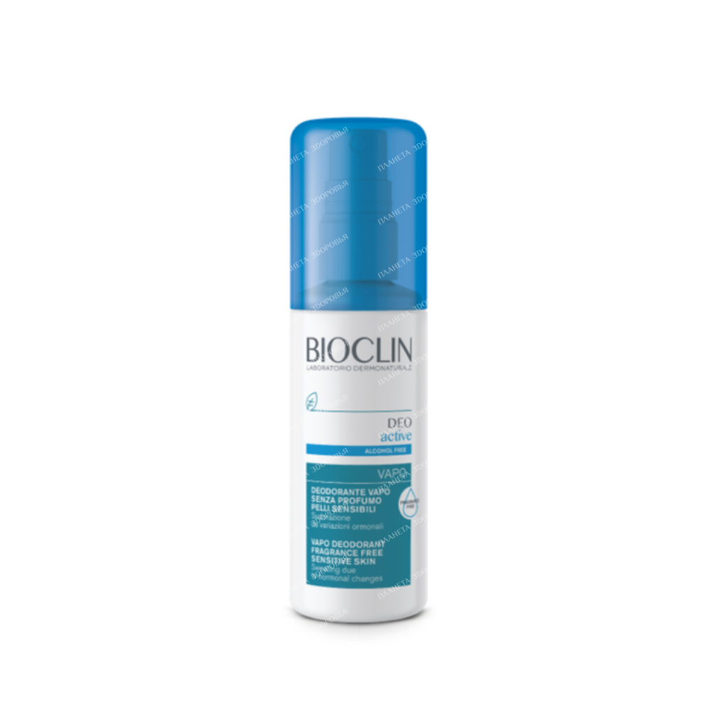 BIOCLIN DEO active Unscented deodorant spray for sensitive skin, 100 ml