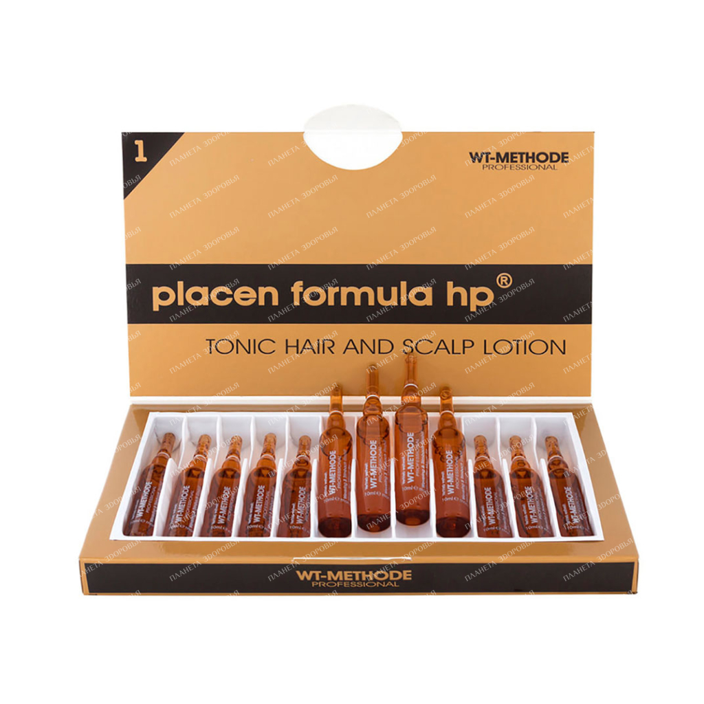 Tonic lotion for hair and scalp Placen Formula "PLACEN FORMULA HP No. 1" (amp. 12 x 10 ml.)
