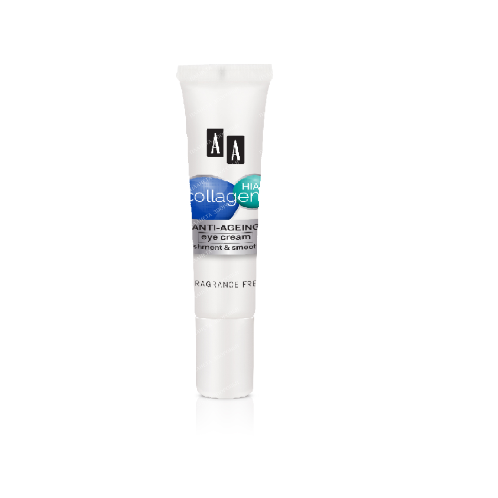 AA COLLAGEN HIAL+ Anti-aging eye cream nutrition and smoothness, 15 ml