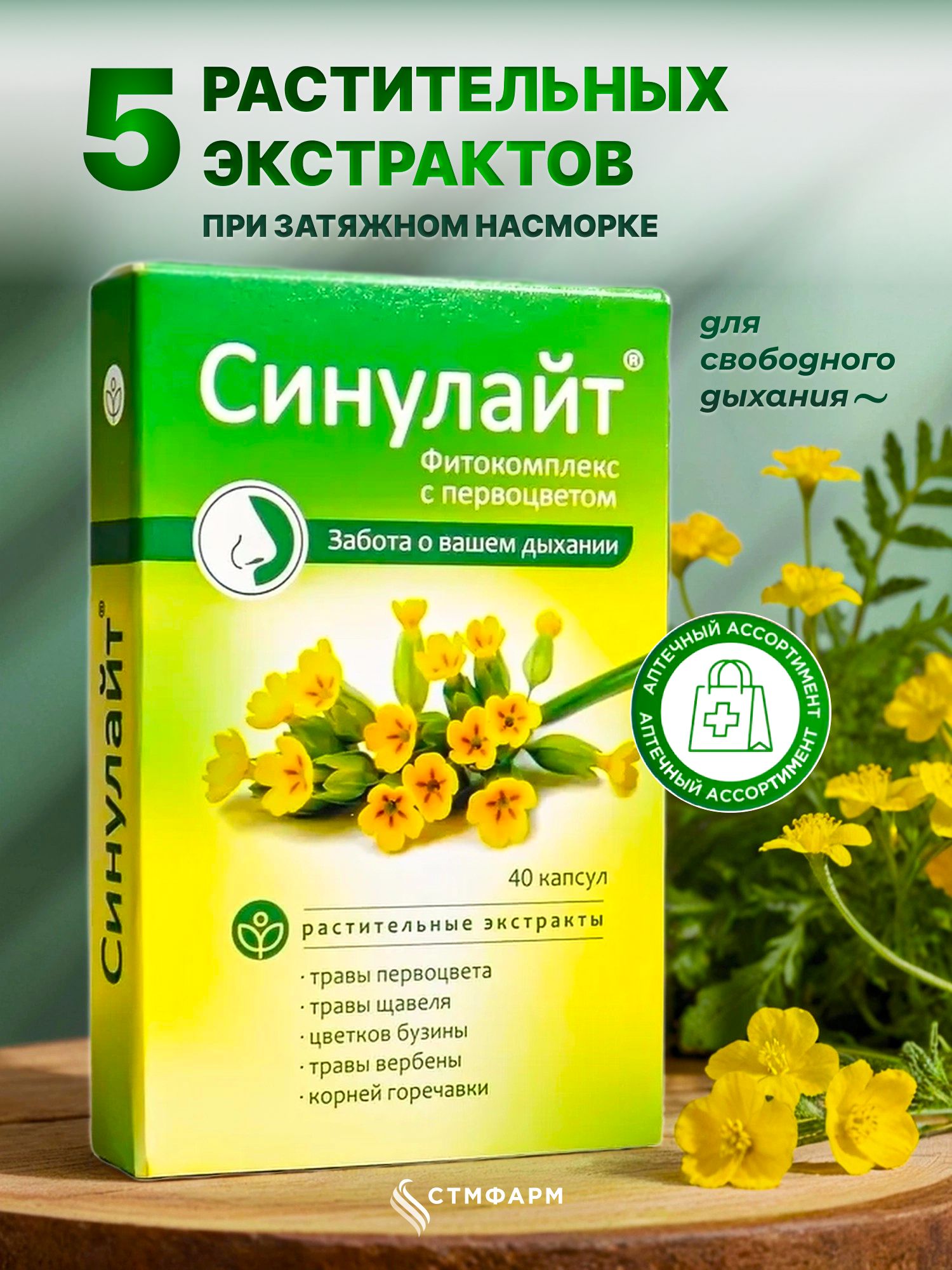NATURE LINE Sinulight Herbal Complex, 40 Capsules
