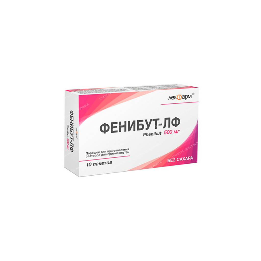 Phenibut-LF for the preparation of a solution for oral administration 500 mg in bags No. 10