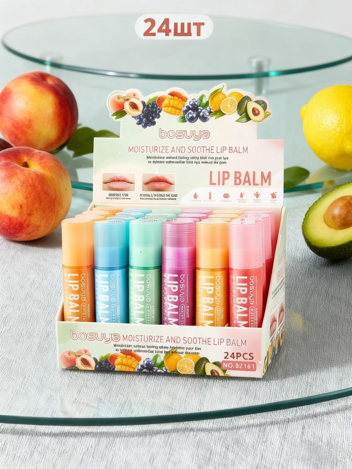 Fruit Lip Balm Set Pack of 24 24 Count