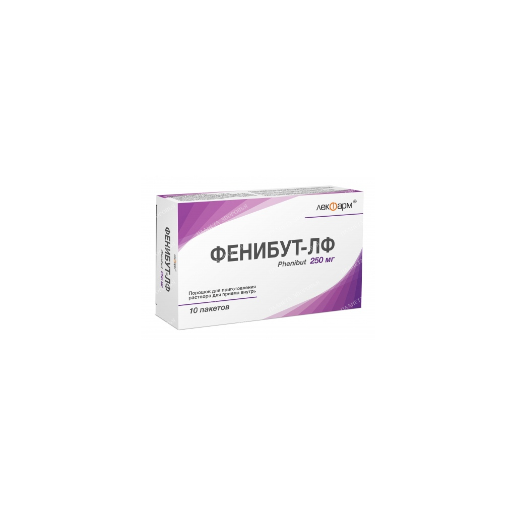 Phenibut-LF for the preparation of a solution for oral administration 250 mg in bags No. 10
