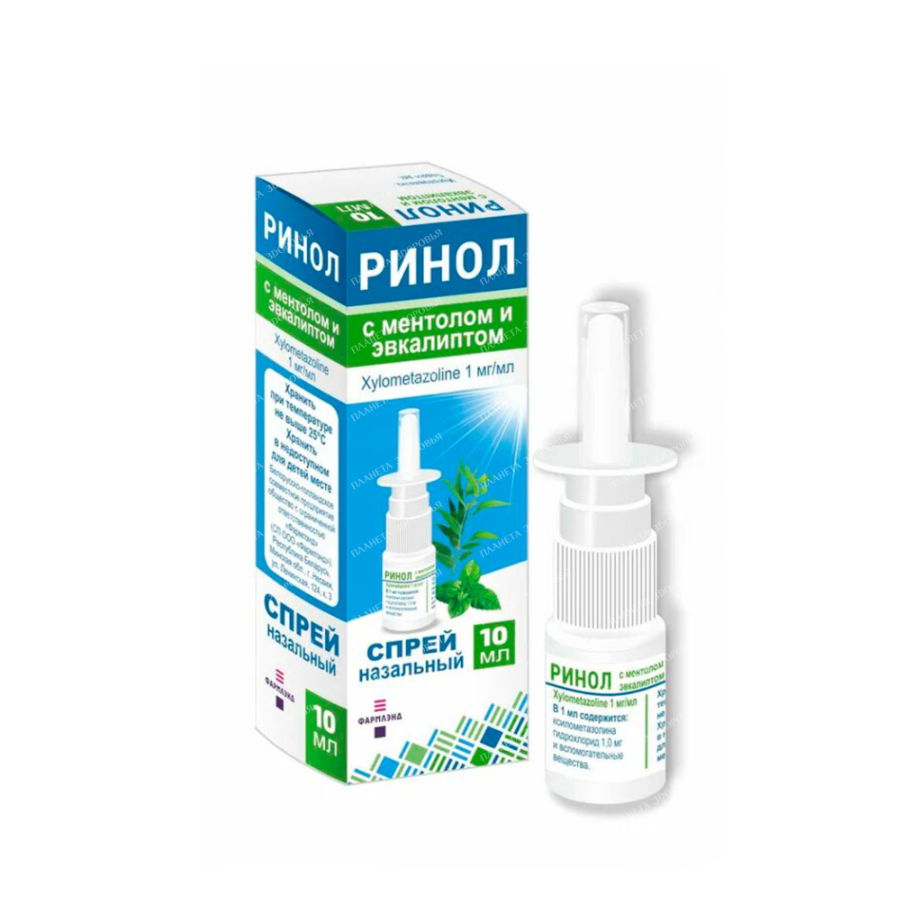 Rinol with menthol and eucalyptus nasal spray 1mg/ml 10ml №1