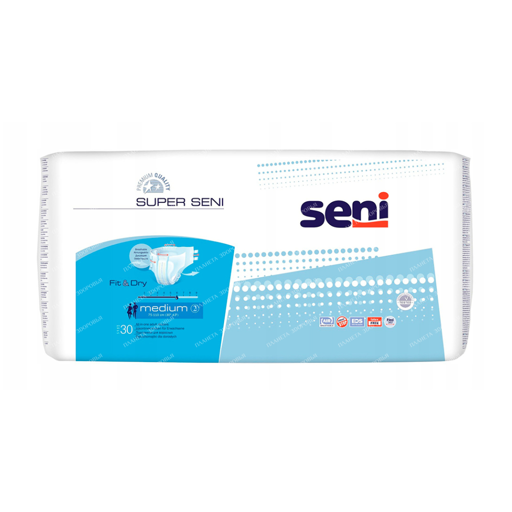 Super Seni Medium Adult Diapers 30 pcs