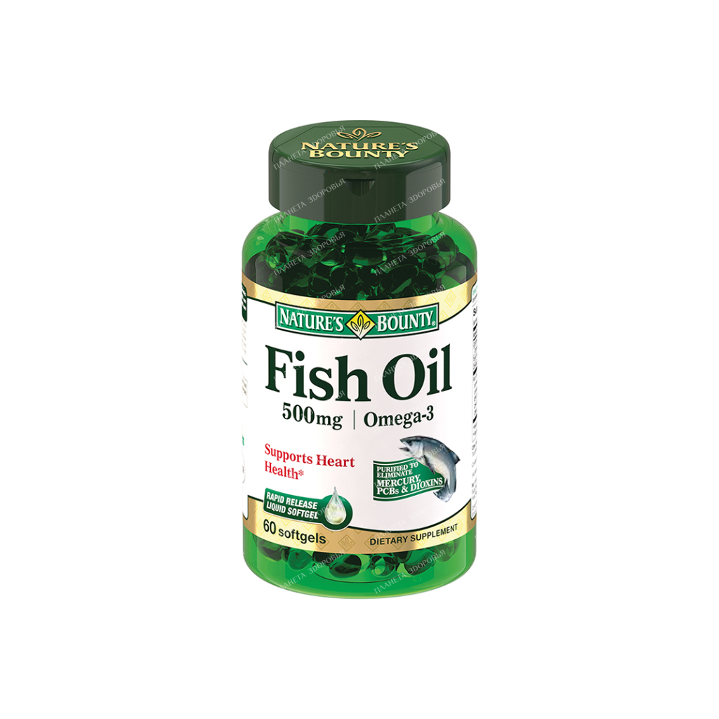 Fish Oil 500mg Omega-3 Caps #60