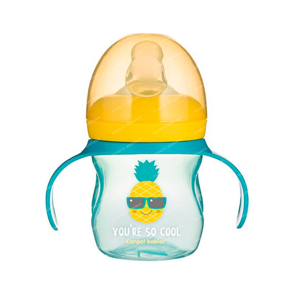 Canpol babies Cup with silicone spout (educational / "So cool" 6+) 150ml 57/303_tur