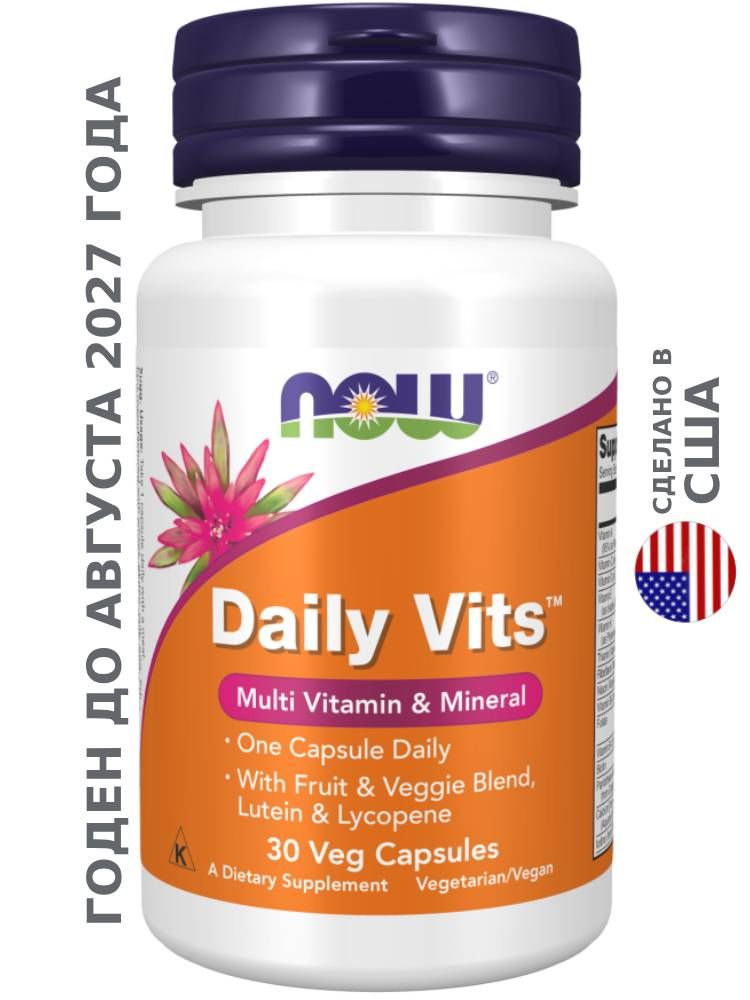 NOW Daily Vits Multivitamins and Minerals Capsules 30 Count