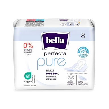 Bella Perfecta Pure Maxi Sanitary Pads, 8 Count