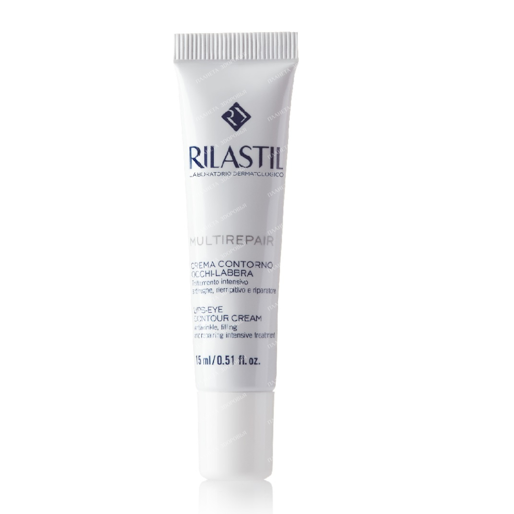 Rilastil MULTIREPAIR Regenerating anti-wrinkle lip and eye contour cream with filler effect, 15 ml