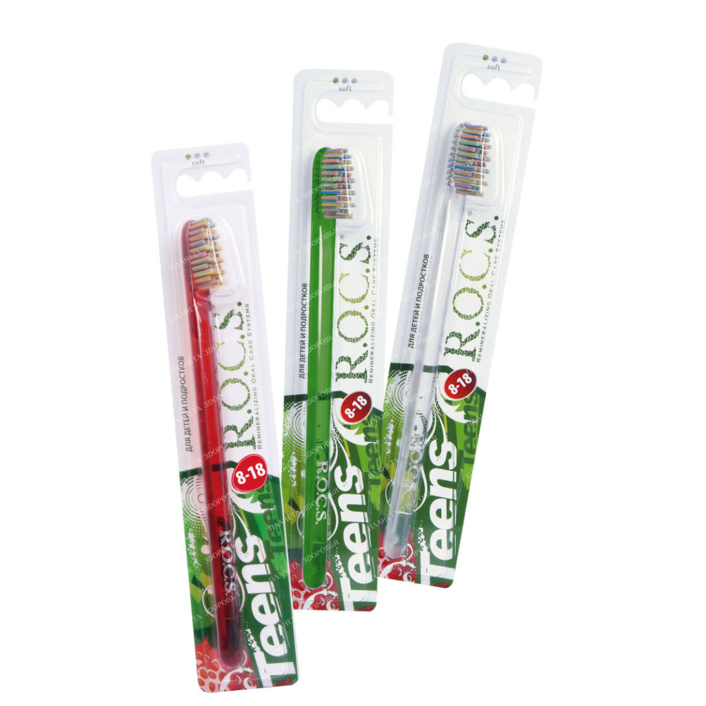 ROCS Teens Toothbrush (model soft) for children and teenagers from (from 8 to 18 years old)