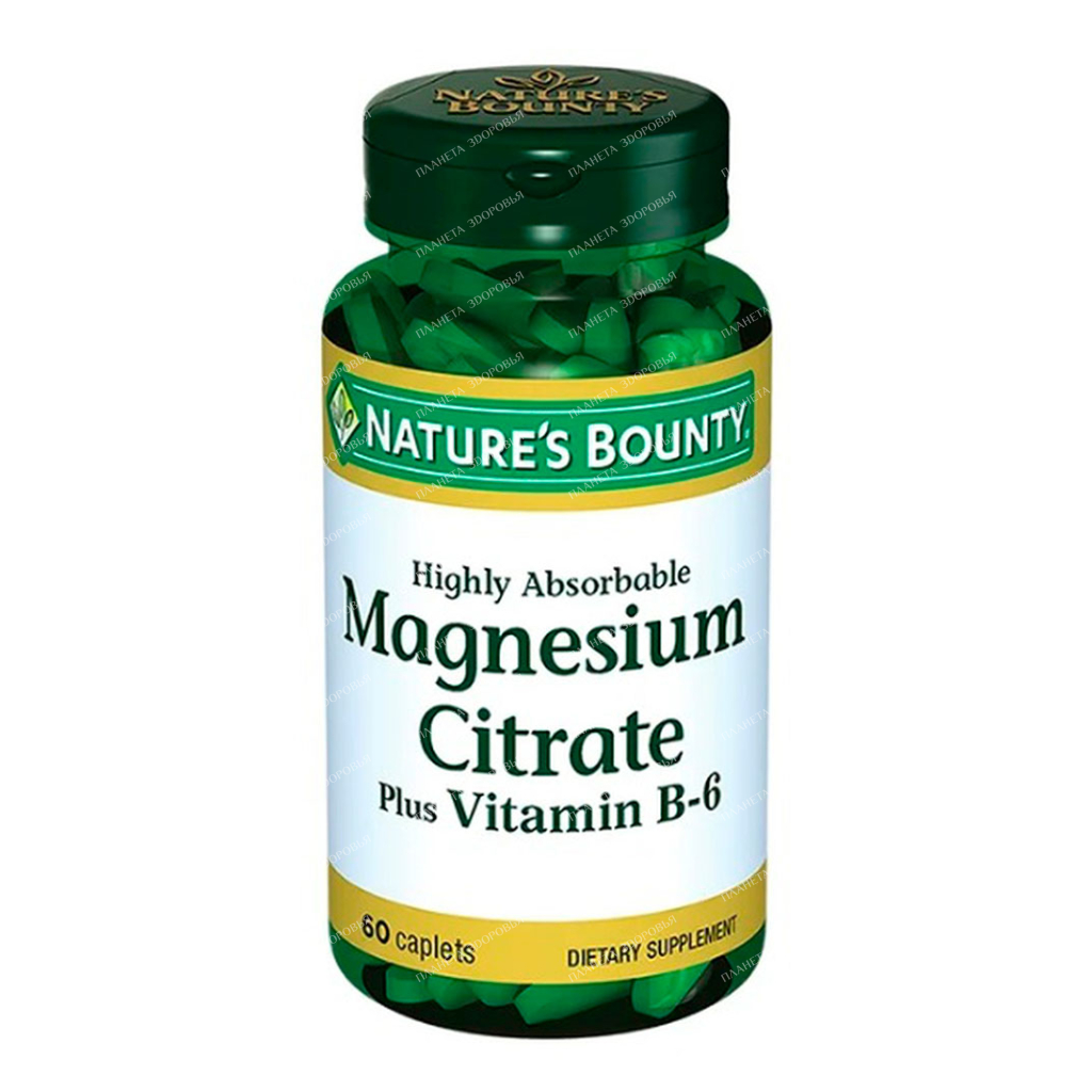 Magnesium citrate with vitamin B-6 tablets No. 60