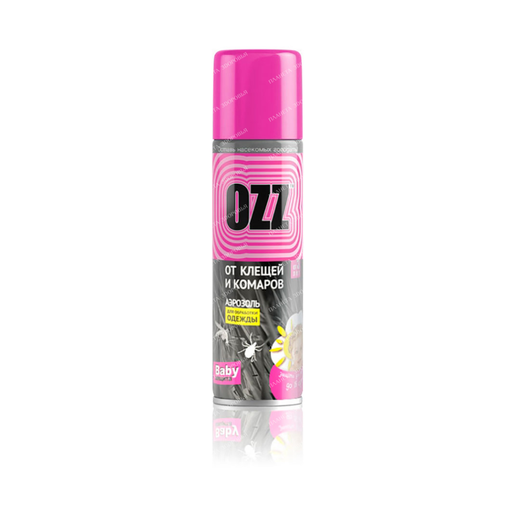 OZZ - Baby Repellent-acaricide Aerosol for children against ticks and mosquitoes, 120 ml