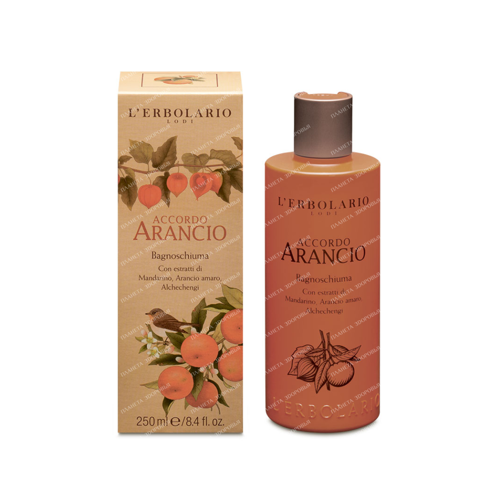 L'Erbolario "ORANGE SYMPHONY" Bath gel-foam, 250 ml