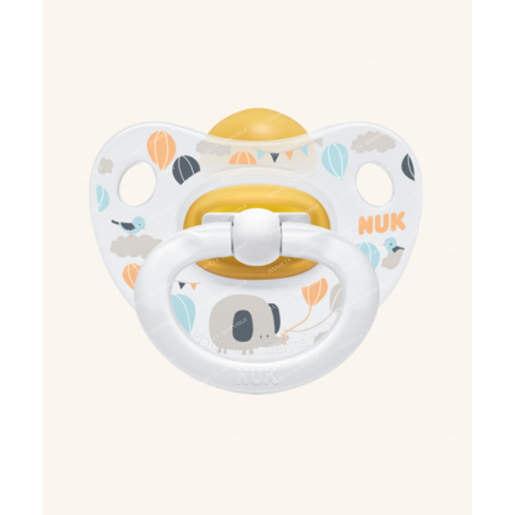 NUK Soother Orthodontist. molds, latex, size 1, 10726007 (Happy kids)