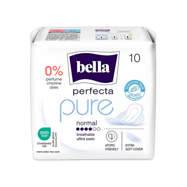 Bella Perfecta Pure Ultra-Thin Normal Sanitary Pads 10 Count