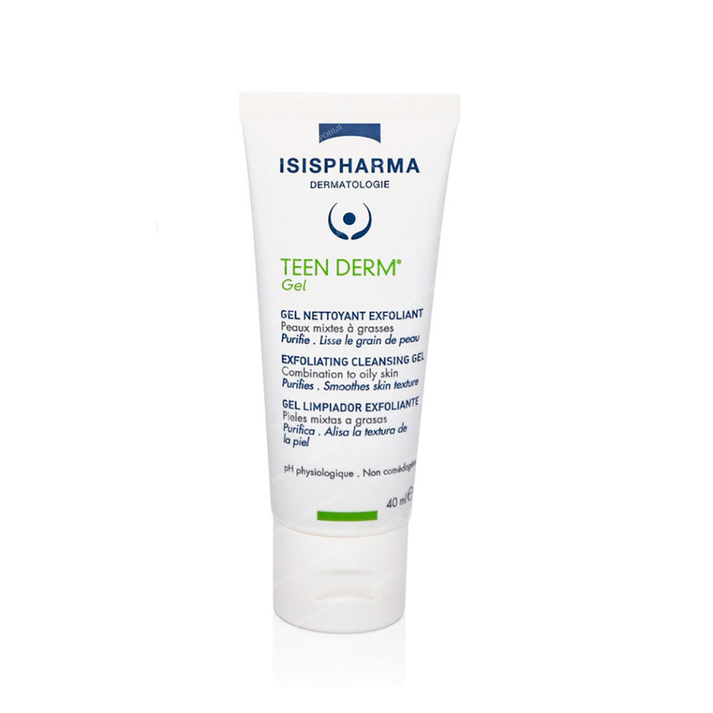 ISISPHARMA TEEN DERM Gel (Tin Derm Gel) Cleansing exfoliating gel for combination and oily skin, 40 ml