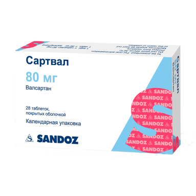 Sandoz Valsartan 80 mg Film-Coated Tablets 28 Count