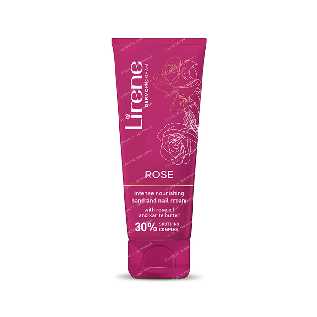 Lirene Intensive nourishing hand and nail cream with rose oil and shea butter, 75 ml