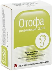 Bouchara-Recordati Otof drops, 2.6%, 10 ml.