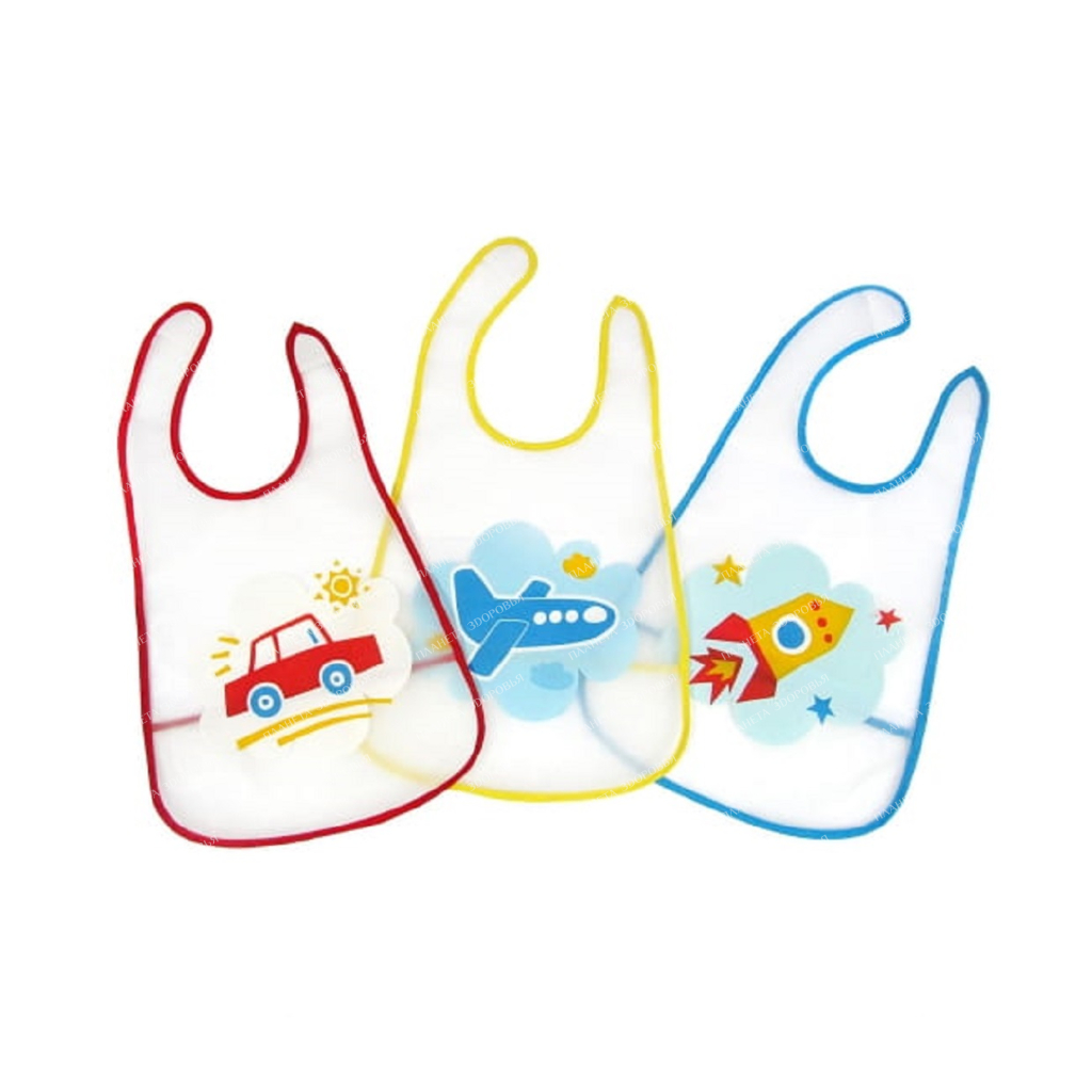 POMA Oilcloth bib with Velcro with pocket 6+, art. 1816, 1 piece