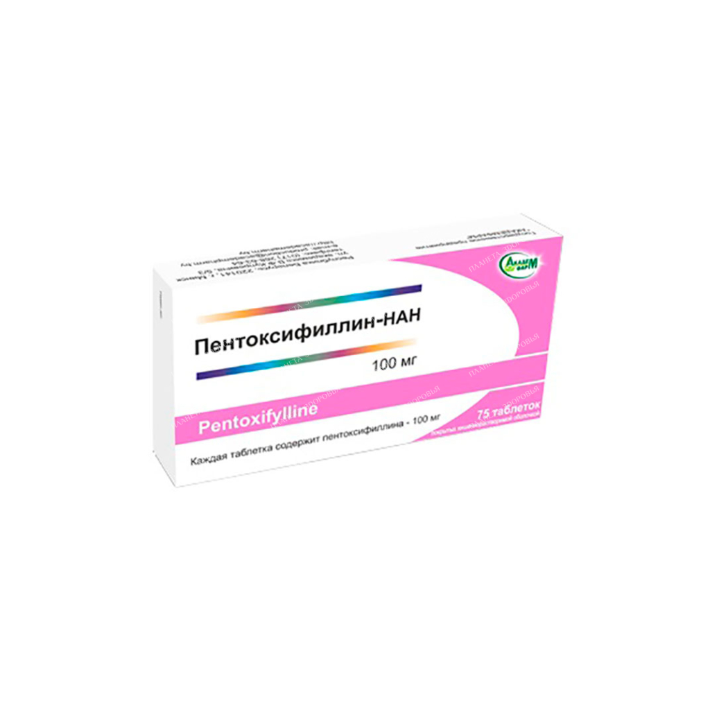 Pentoxifylline-NAN enteric-soluble tablets 100mg No. 25x3