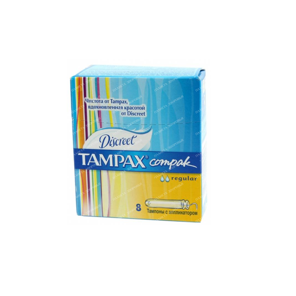 Tampax Compak Regular Women's hygienic tampons with applicator 8 pcs