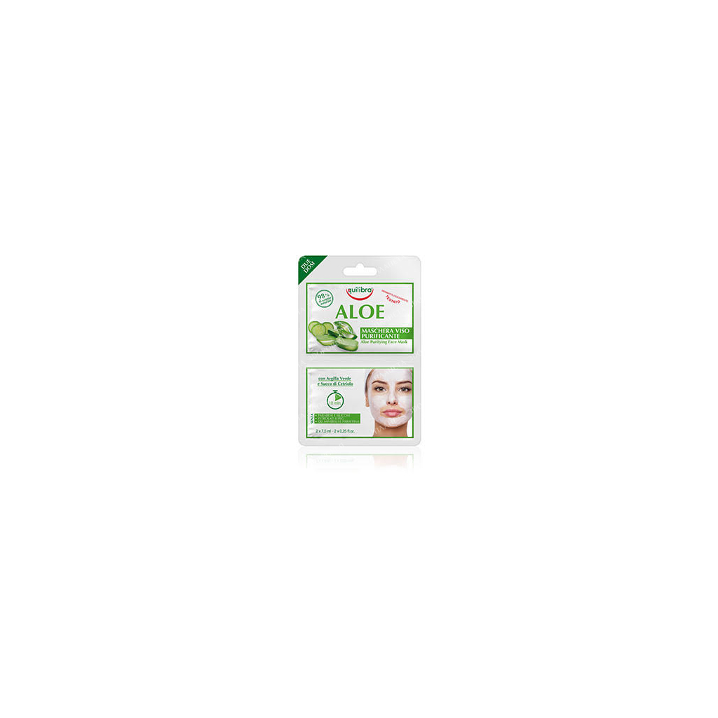 EQUILIBRA "Aloe" Purifying face mask, 2 pcs 7.5 ml