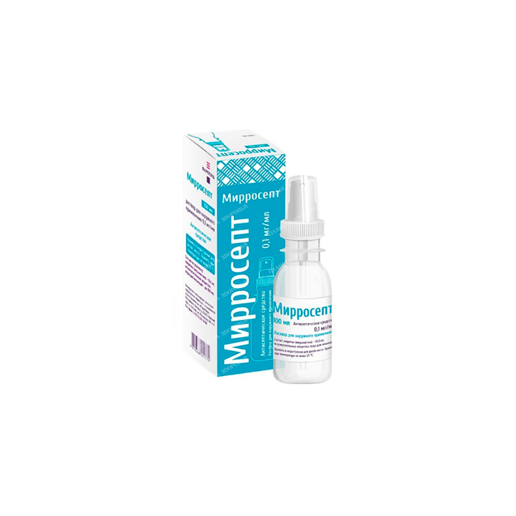 Mirrosept solution for external use 0.1 mg/ml 100 ml with spray nozzle No. 1