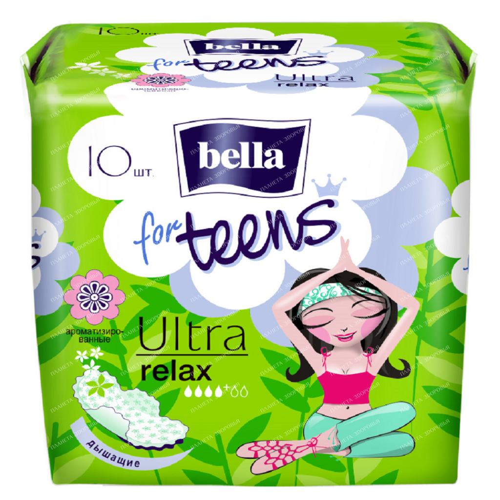 Bella for teens Ultra relax Super-thin feminine pads, scented pads, 10 pcs