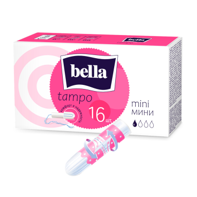 Bella Tampo Comfort & Reliability Mini Tampons 16 Pack 16 Count