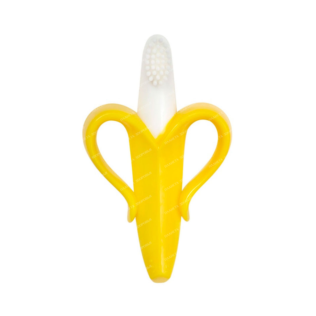 POMA Massager for gums "Banana" silicone, 4+, art. 6017TA, 1 pc