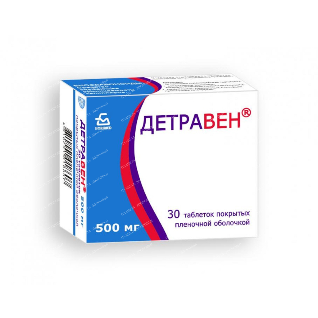 Detraven tablets p/o 500mg №10x6