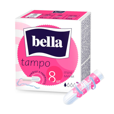 Bella Tampo Comfort & Reliability Mini Tampons 8 Pack 8 Count