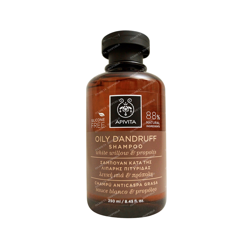 APIVITA Shampoo for oily hair with white willow and propolis / Oily Dandruff Shampoo White Willow & Propolis, 250 ml