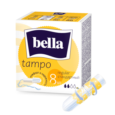 Bella Tampo Regular Hygiene Tampons 8 Count