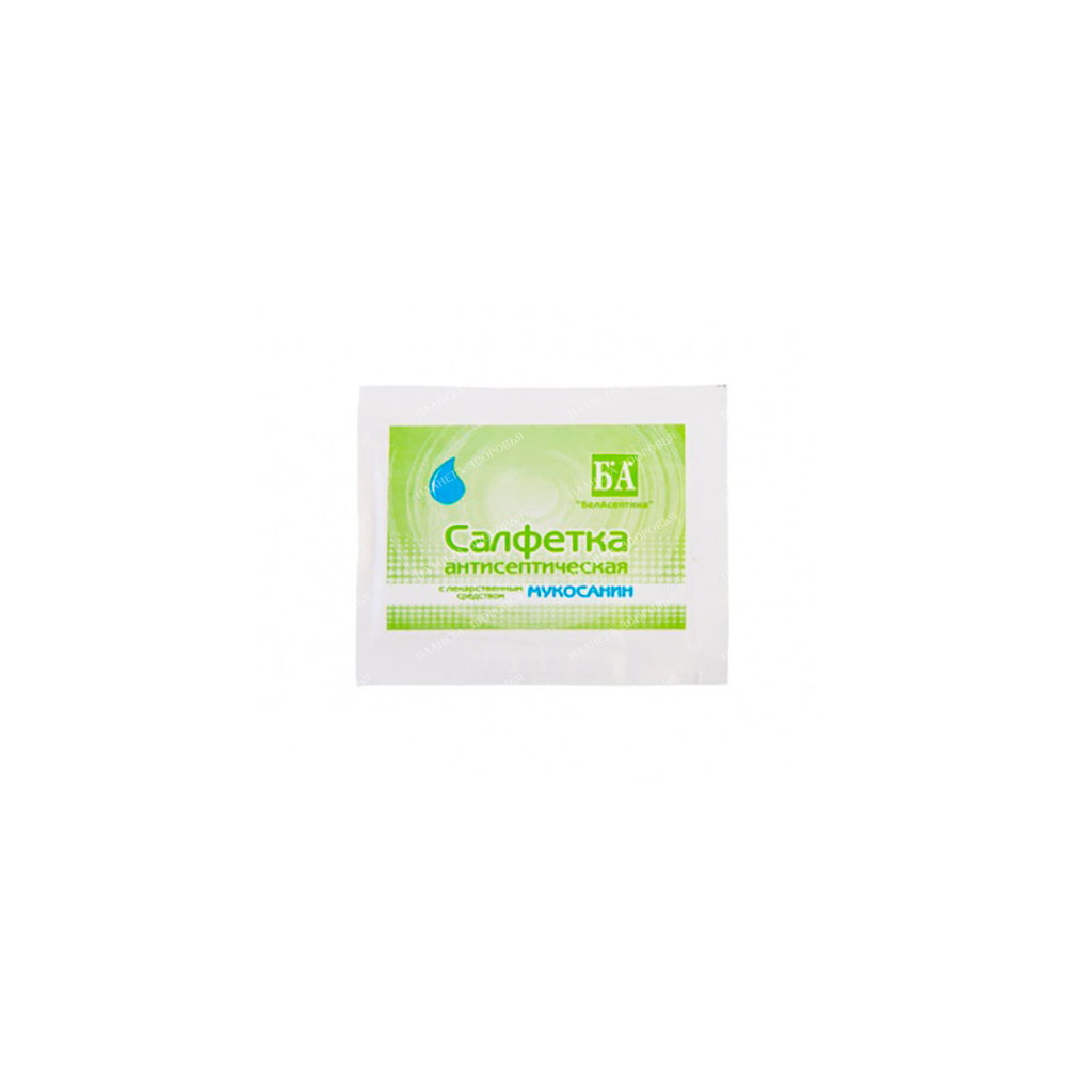 Wet wipes with the drug "Mukosanin" size 135x175