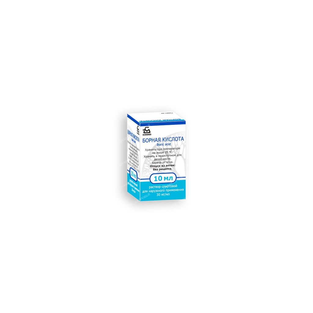 Boric acid alcohol solution for external use 30mg/ml 10ml №1