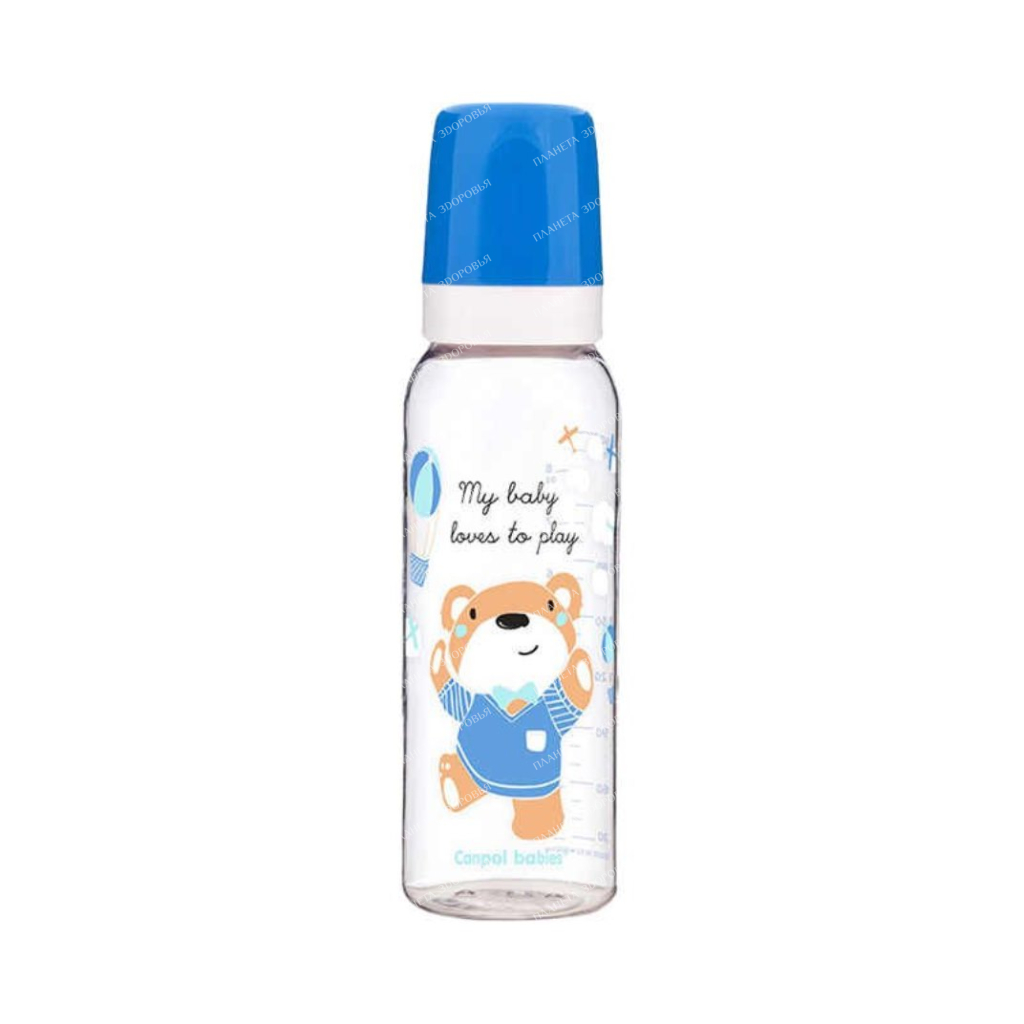 Canpol babies Plastic bottle (for feeding) 11/840 250 ml (blue)