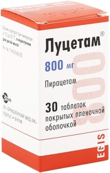 Egis Lucetam, 800 mg, 30 tablets