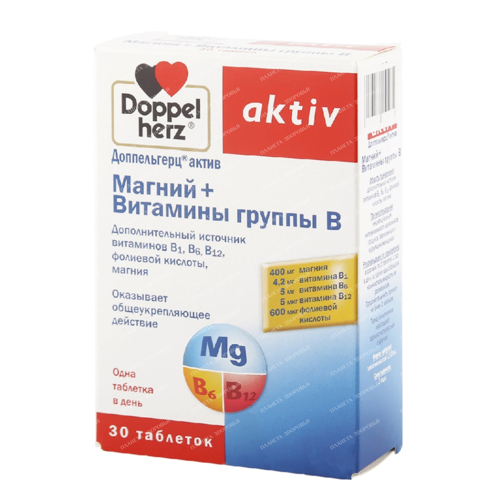 Doppelherz Aktiv Magnesium + Vitamins of group B tablets №30