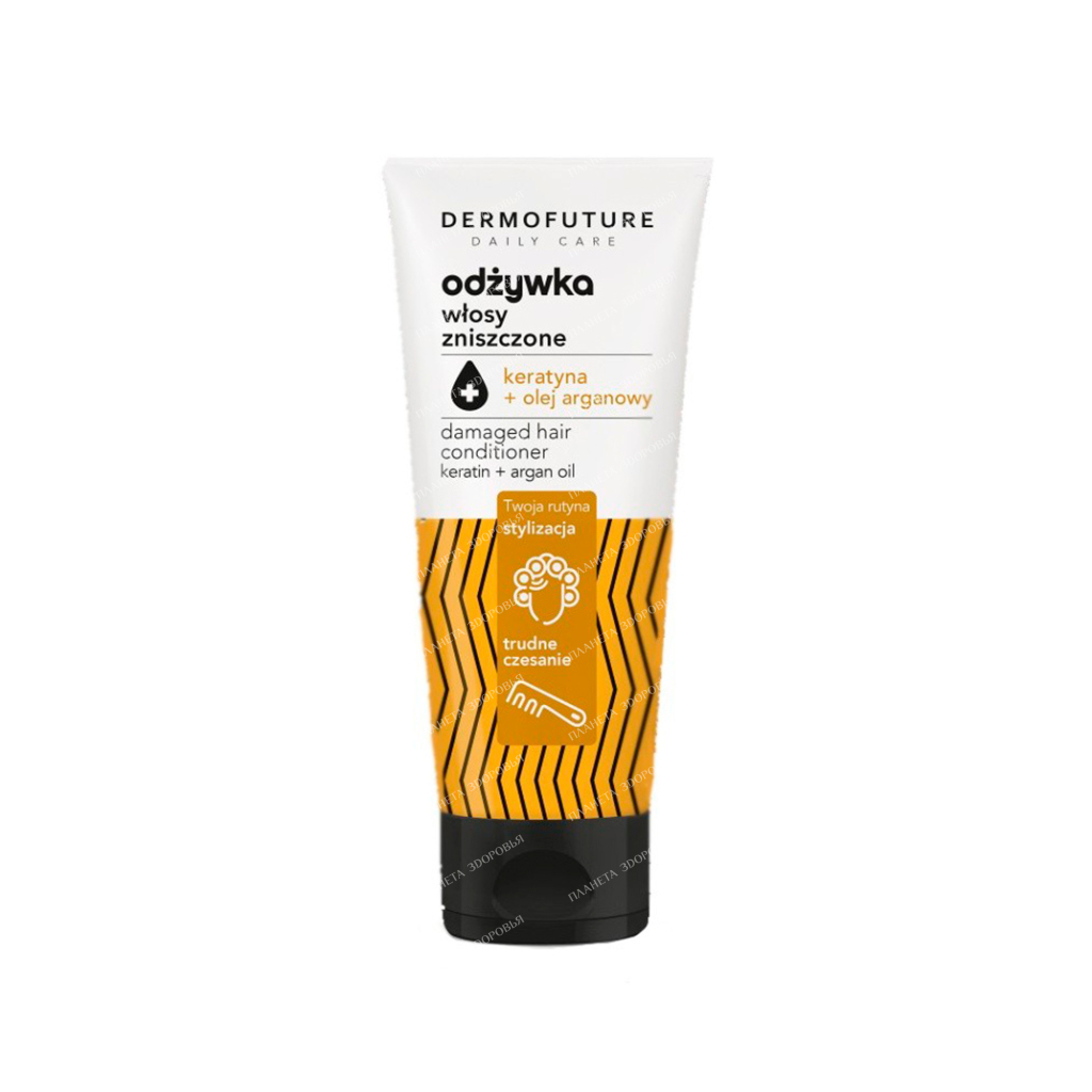 DermoFuture Daily Care Conditioner for damaged hair with keratin and argan oil 250 ml