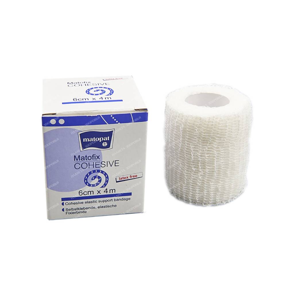Bandage non-sterile elastic self-adhesive Matofix Cohesive, size 6cm*4m