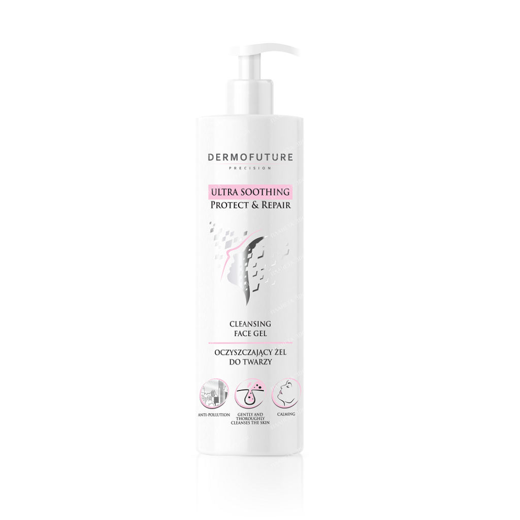 DermoFuture Ultra Soothing Facial Cleansing Gel Protection and Repair, 400 ml