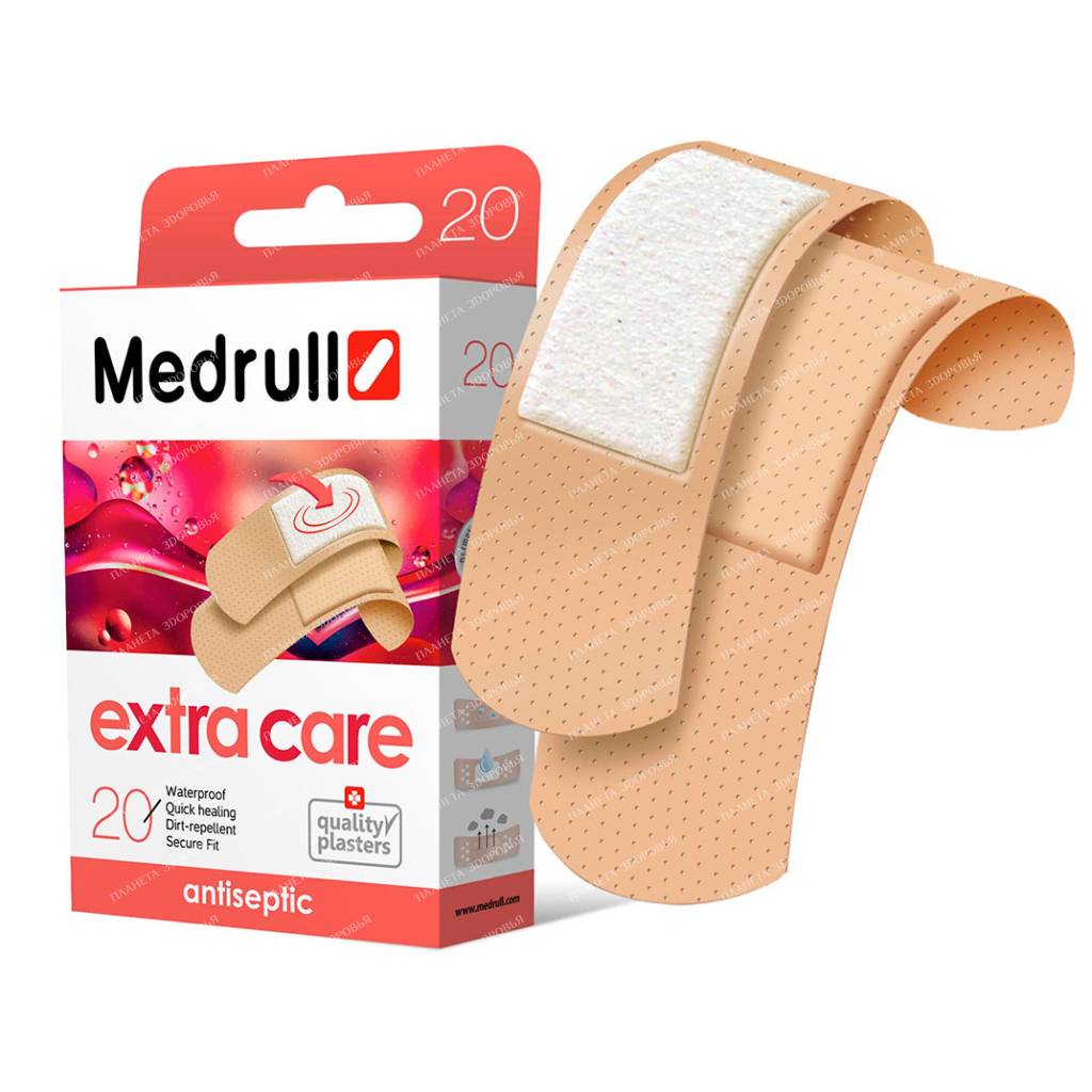 Medrull "Extra Care" plasters №20 (19x72mm-14pcs, 25x72mm-6pcs)