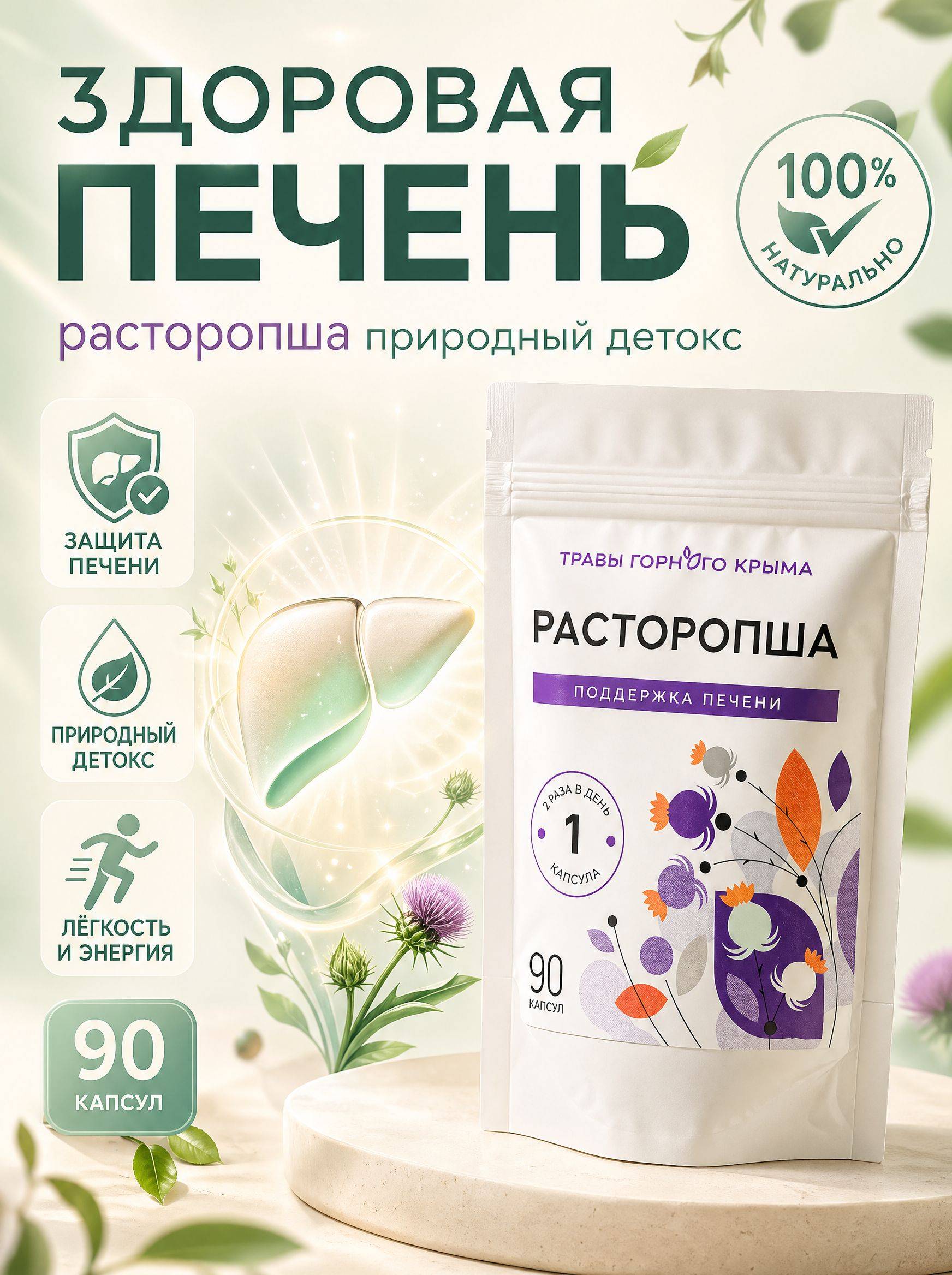 Milk Thistle Capsules, 90 Capsules 90 Count