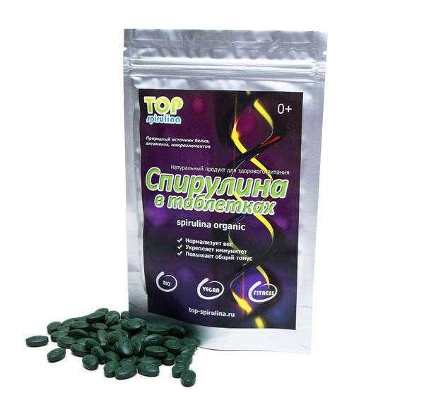 TOP Spirulina Organic Spirulina Tablets 100 g, 200 Tablets