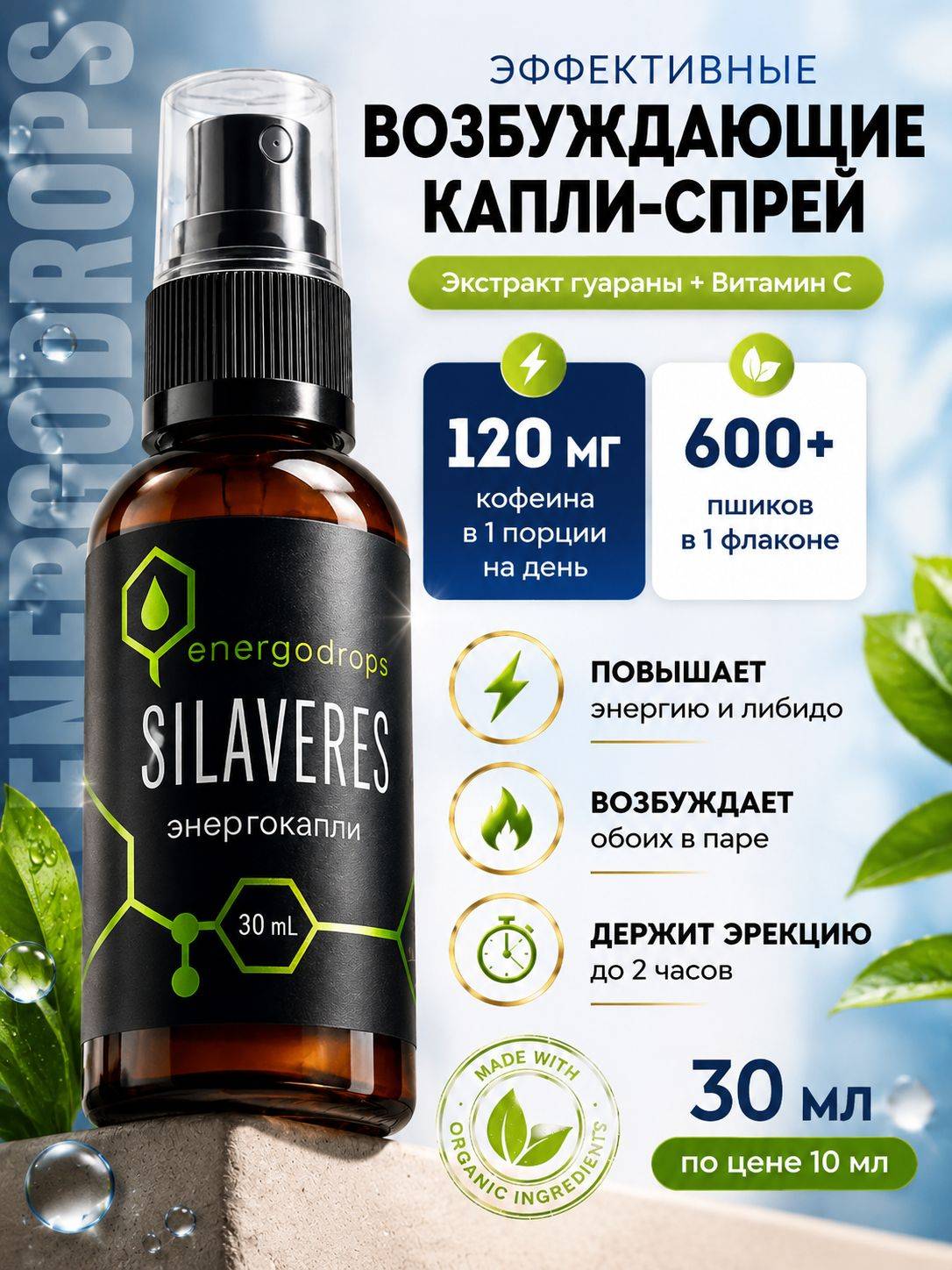 SILAVERES Intimate Stimulating Drops for Couples, 30 ml