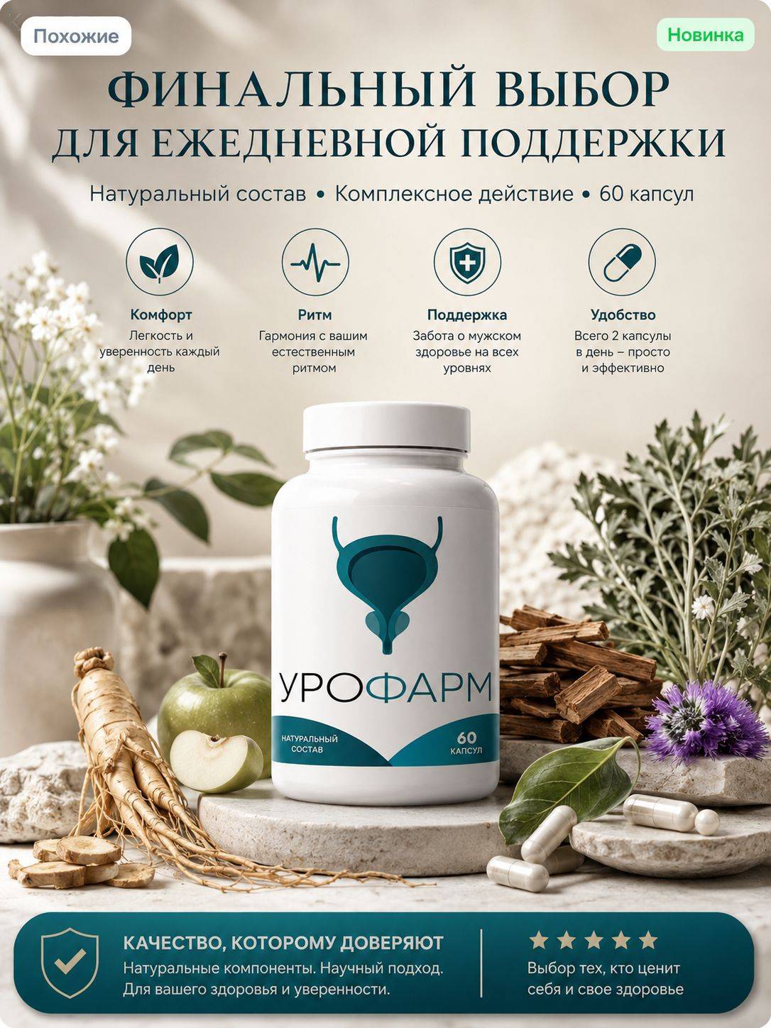 Uropharm Urinary System Support Capsules 60 Count